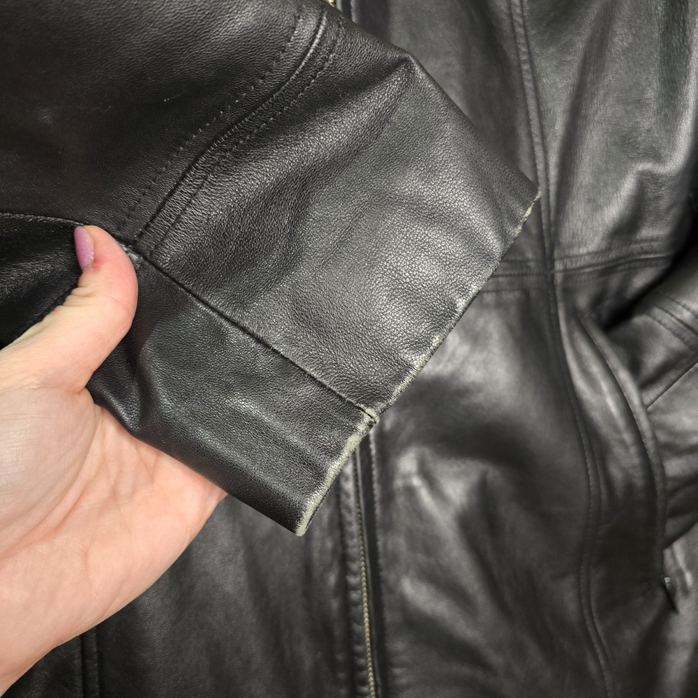 Wilsons Leather Women's Black Zip Up Jacket, Size Large - Picture 6 of 10